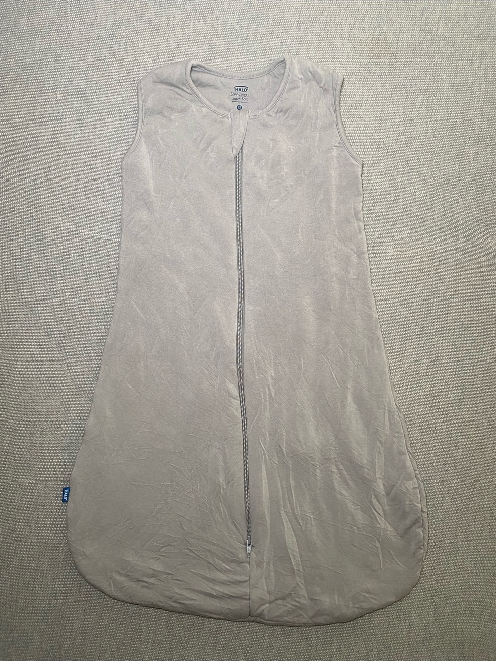 HALO SleepSack SuperSoft Bamboo Viscose Sleeping Bag TOG 1.5 M 6-12m Grey